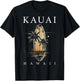 Kauai Hawaii Surf Hawaiian Vintage Surfing Surfer T-Shirt - T-Shirt | Black