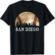 San Diego Skyline City Vintage Baseball Lover T-Shirt - T-Shirt | Black