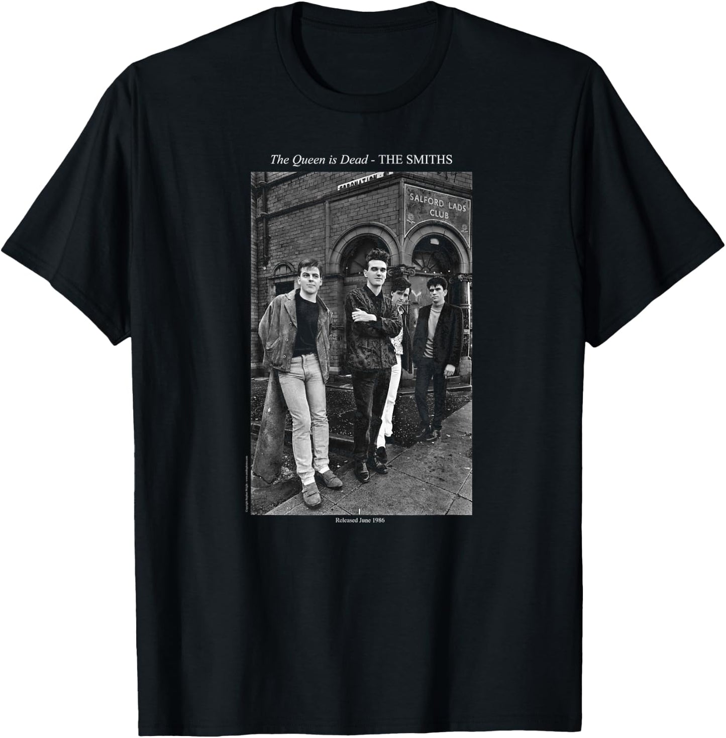 The Smiths Queen is Dead Salford Lads Club by Stephen Wright T-Shirt - T-Shirt | Black