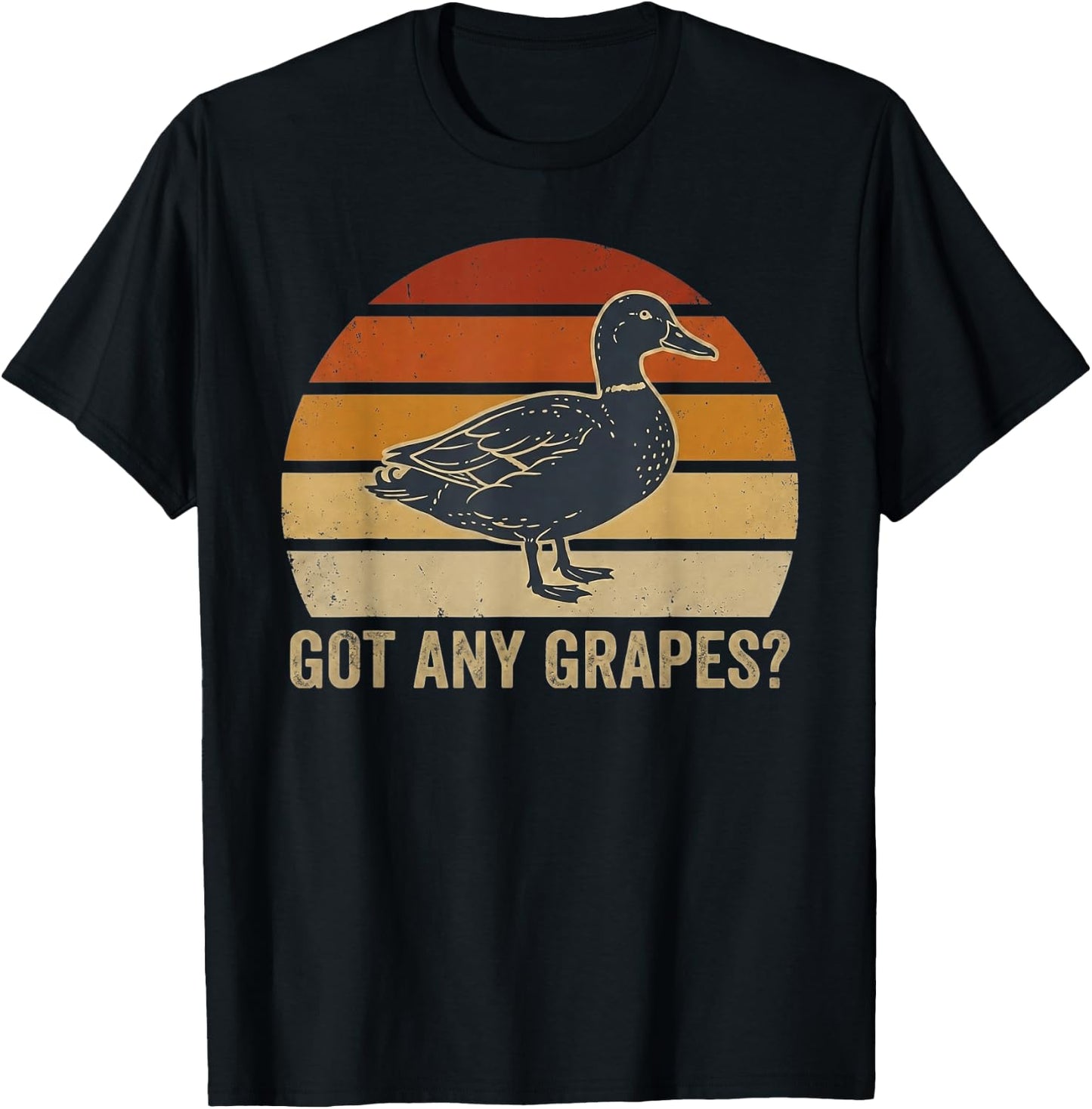 Got Any Grapes Funny Duck Lemonade Stand Retro Sunset T-Shirt - T-Shirt | Black