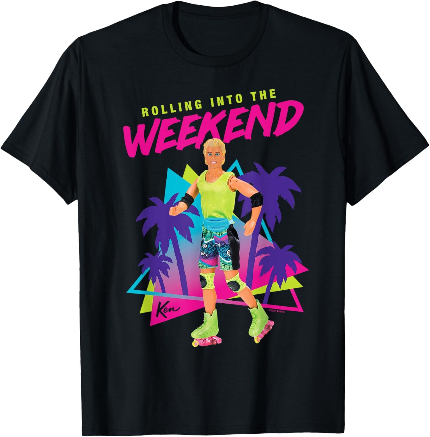 Barbie - Ken Rolls into Inline Skating Weekend T-Shirt - T-Shirt | Black