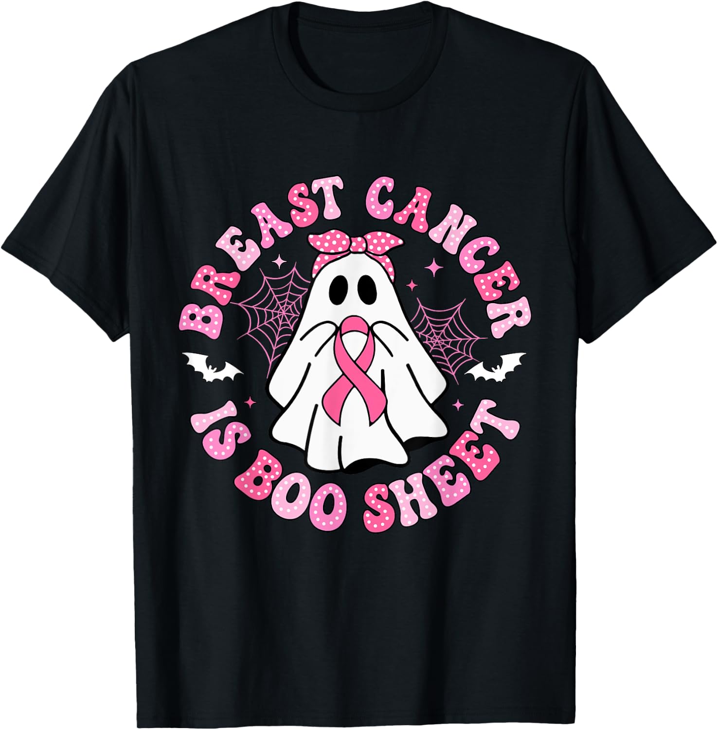 Breast Cancer Is Boo Sheet Halloween Breast Cancer Awareness T-Shirt - T-Shirt | Black