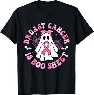 Breast Cancer Is Boo Sheet Halloween Breast Cancer Awareness T-Shirt - T-Shirt | Black