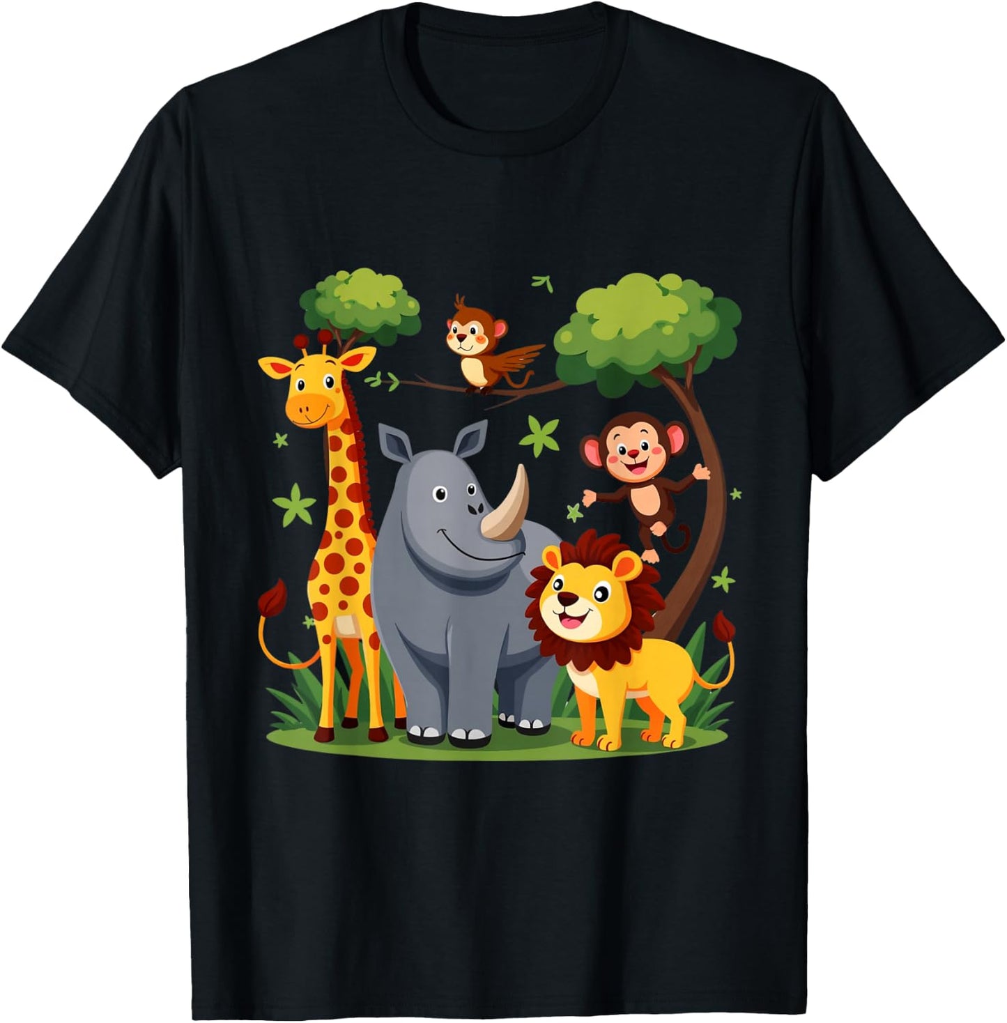Forest Animals Jungle Animal Idea for Kids & Animal Themed T-Shirt - T-Shirt | Black