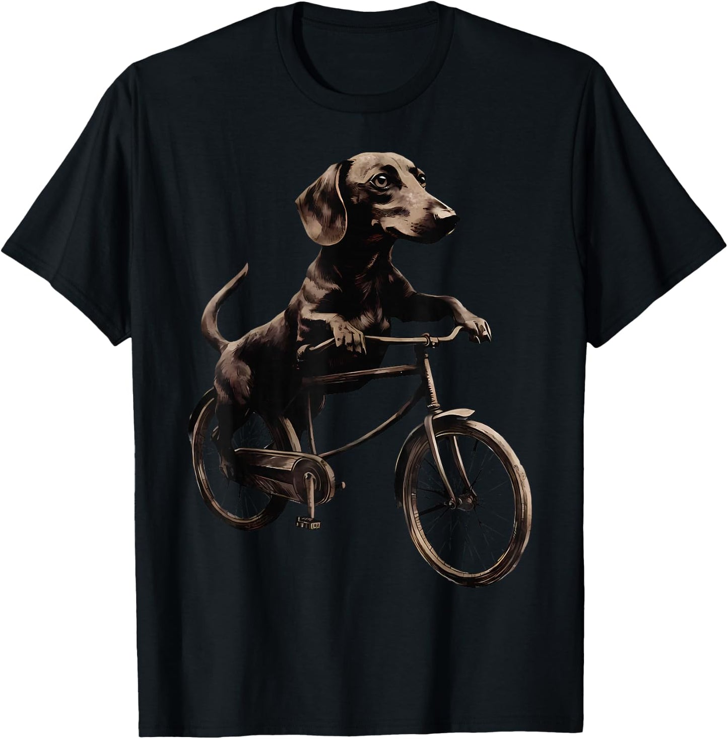 Dachshund Riding A Bike Bicycle Cycling Dachshund Dog Lover Women Kids T-Shirt - T-Shirt | Black