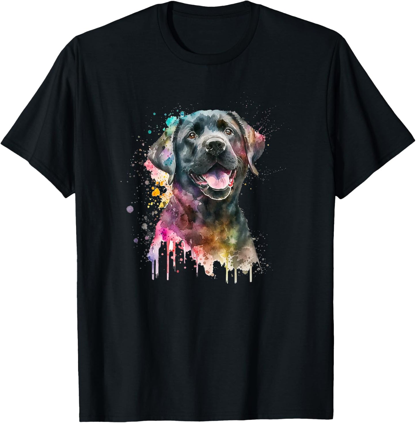Cute Black Lab Black Labrador Retriever Puppy Dog Mom Animal Women Kids T-Shirt - T-Shirt | Black