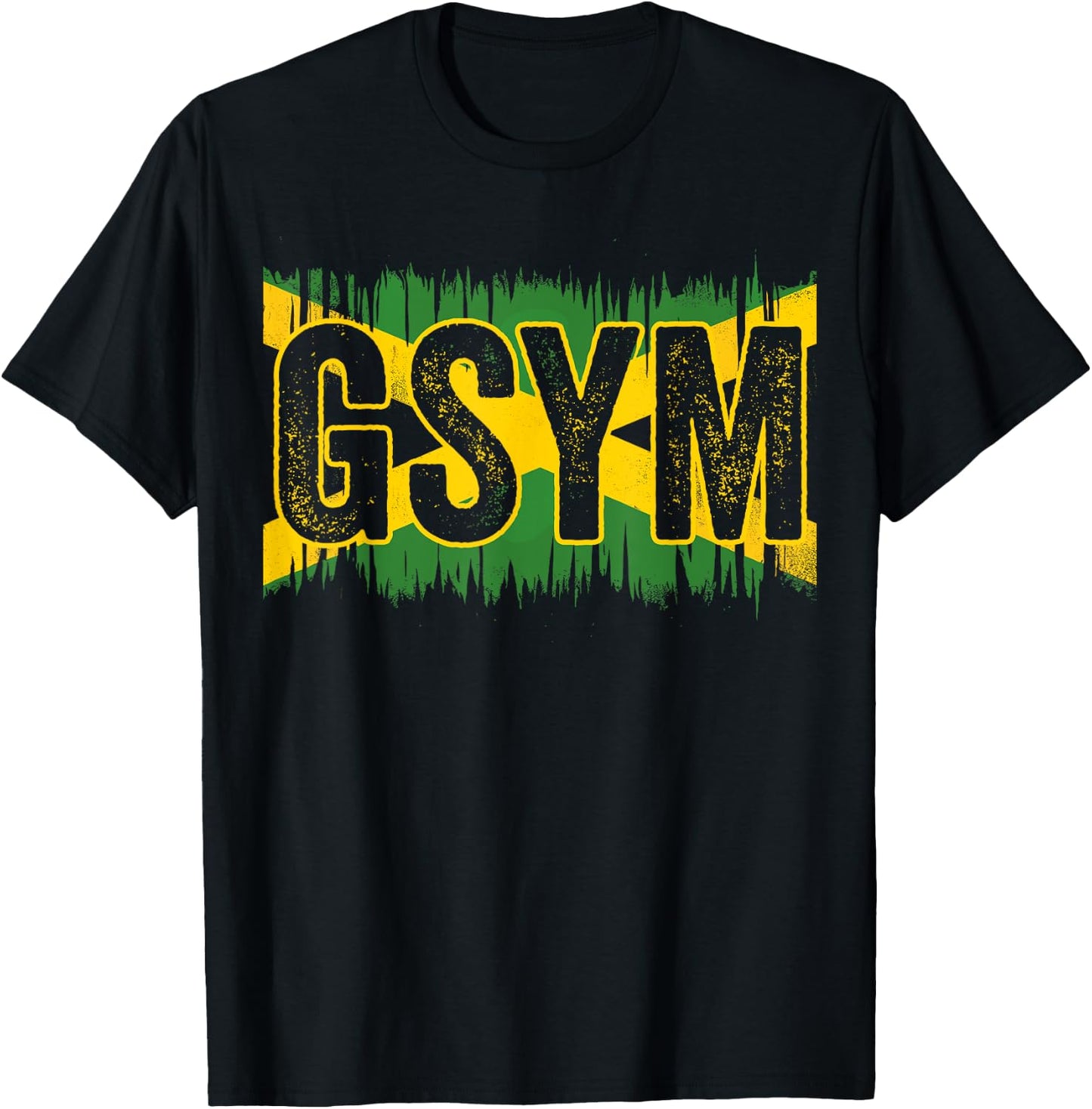 GSYM Go Suck Your, Jamaican Flag Local Patois Slang Men's T-Shirt - T-Shirt | Black