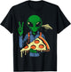 Alien pizza T-Shirt - T-Shirt | Black