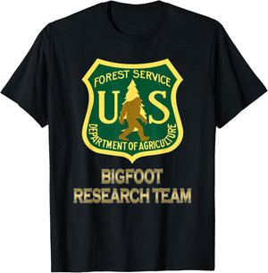 Bigfoot Research Team Funny T-Shirt - T-Shirt | Black