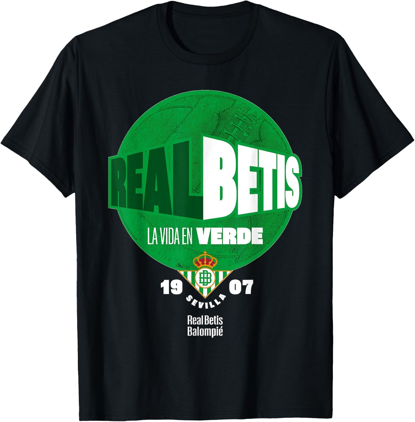 Real Betis sports exclusive collection. T-Shirt - T-Shirt | Black