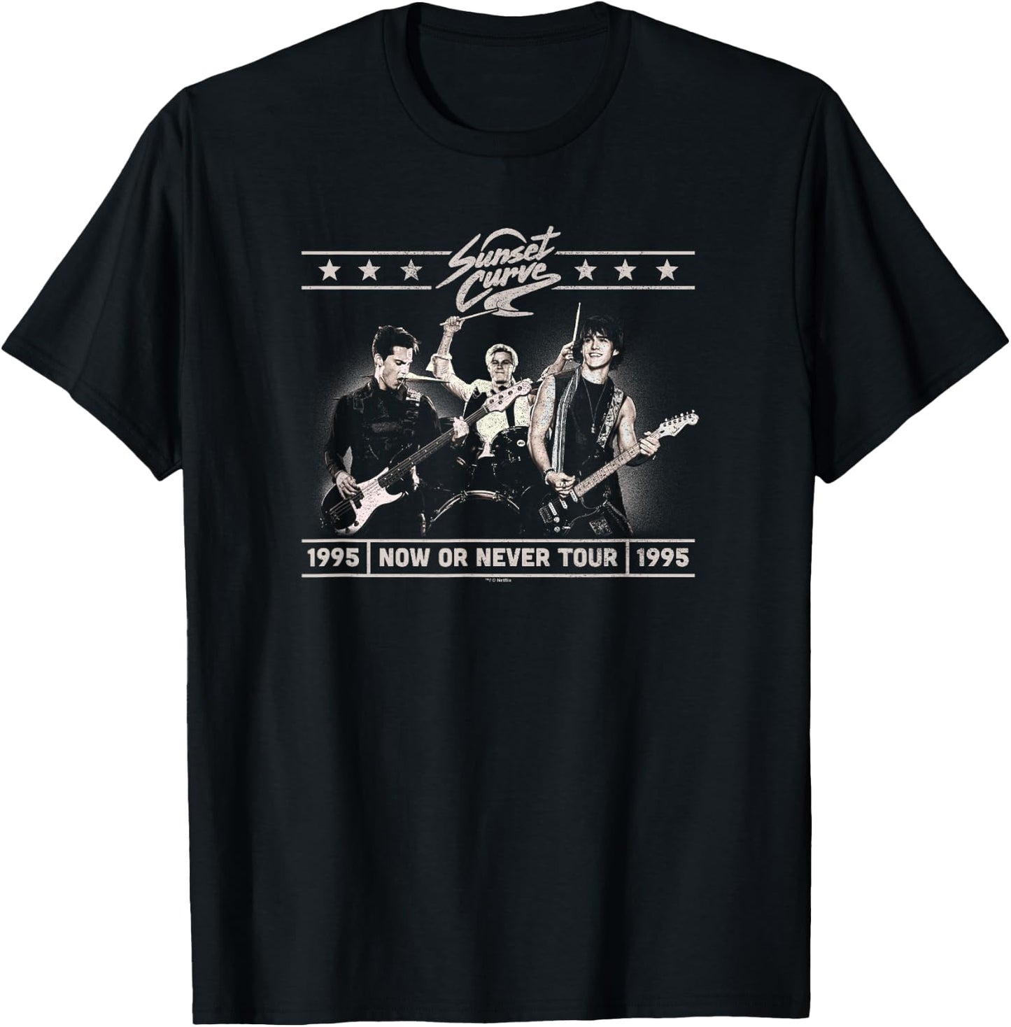 Julie And The Phantoms Now Or Never Tour Group Poster T-Shirt - T-Shirt | Black