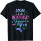 Mom Of The Birthday Mermaid Party Matching Family Mommy T-Shirt - T-Shirt | Black
