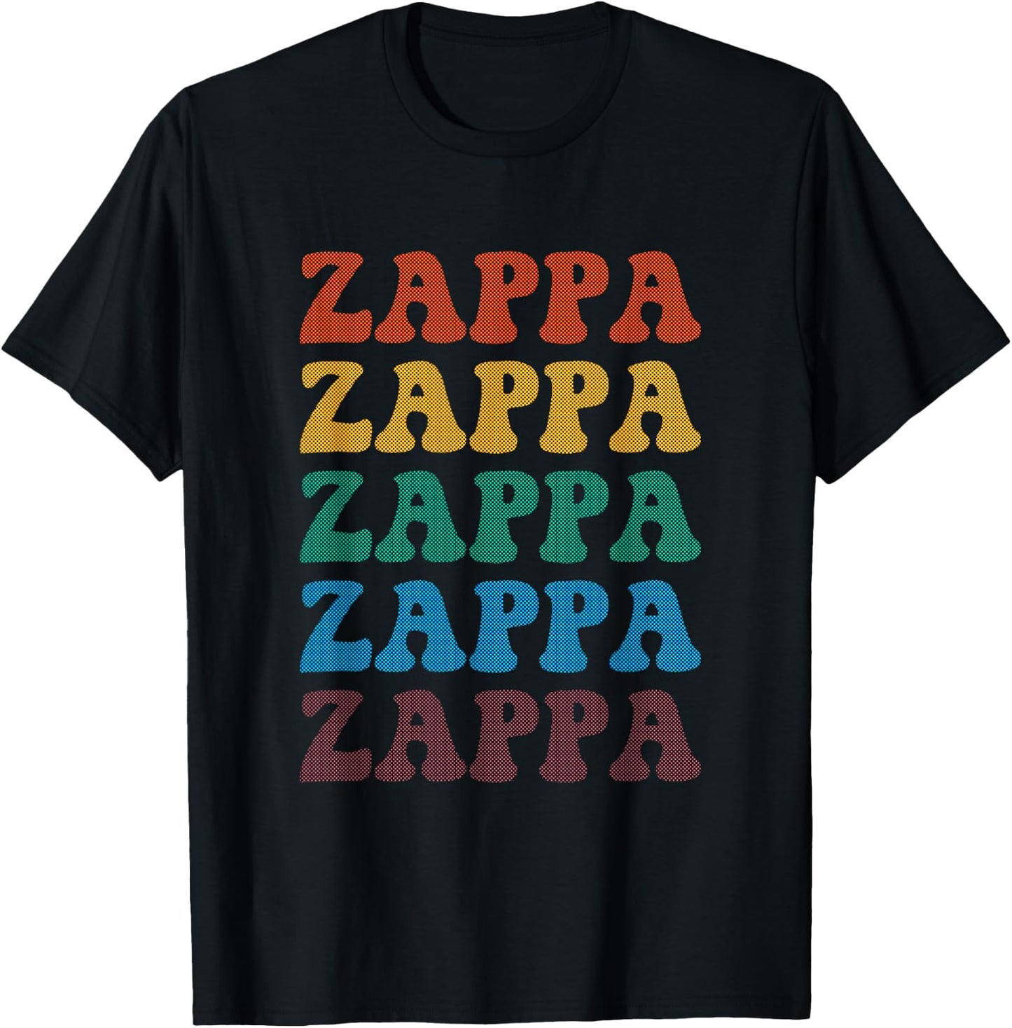 Halftone Zappa T-Shirt - T-Shirt | Black