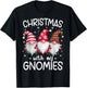 Gnome Family Christmas Men Women Kids Apparel -Adult Christmas Cartoon Gnome Winter Holiday Black Plaid, Stripe Small T-Shirt - T-Shirt | Black