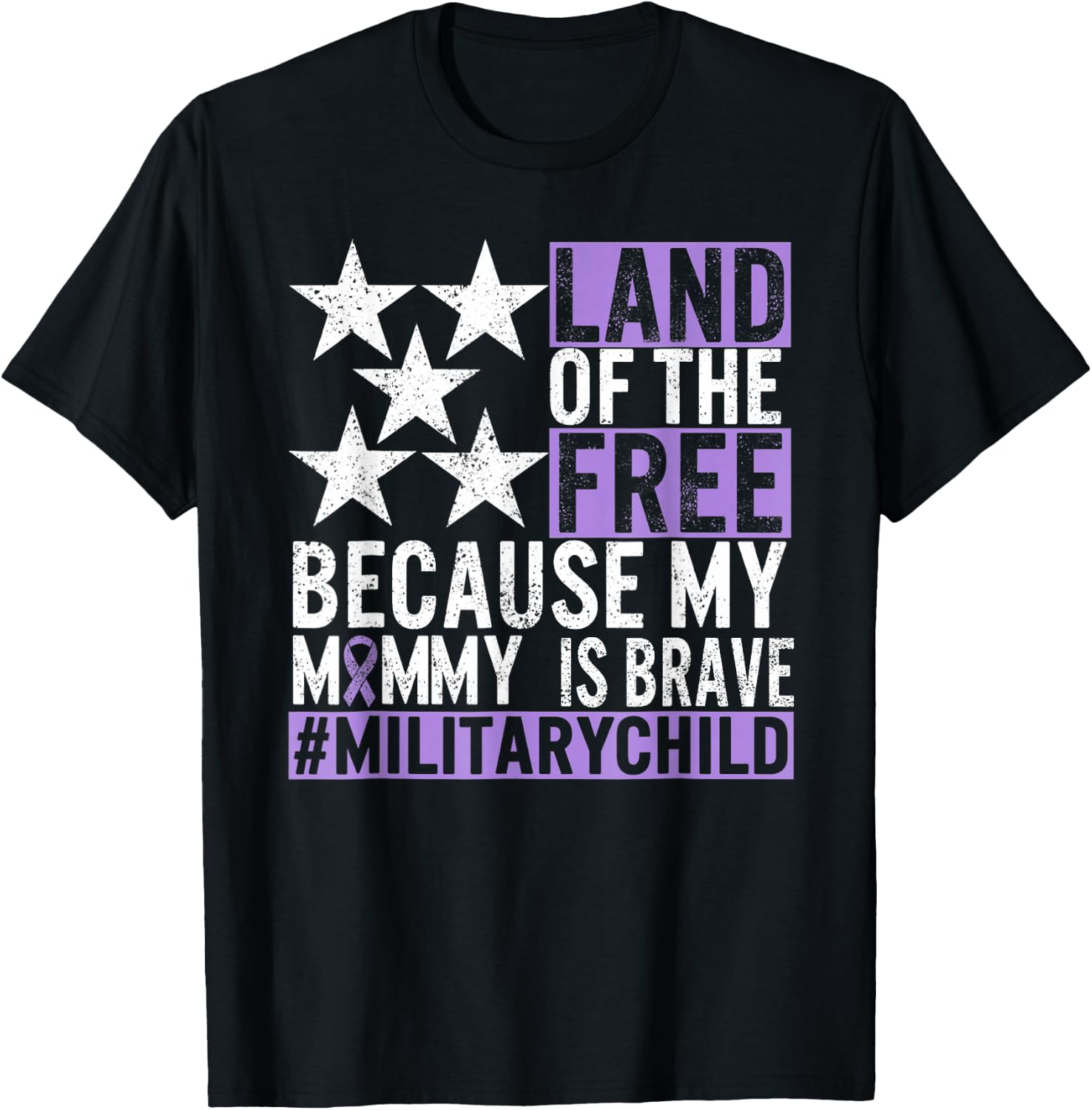 Military Kids Purple Up, Military Child Month, Mom My Mommy T-Shirt - T-Shirt | Black