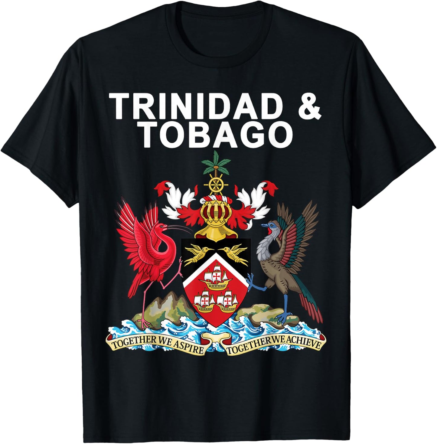 Trinidad and Tobago Crest T-Shirt - T-Shirt | Black