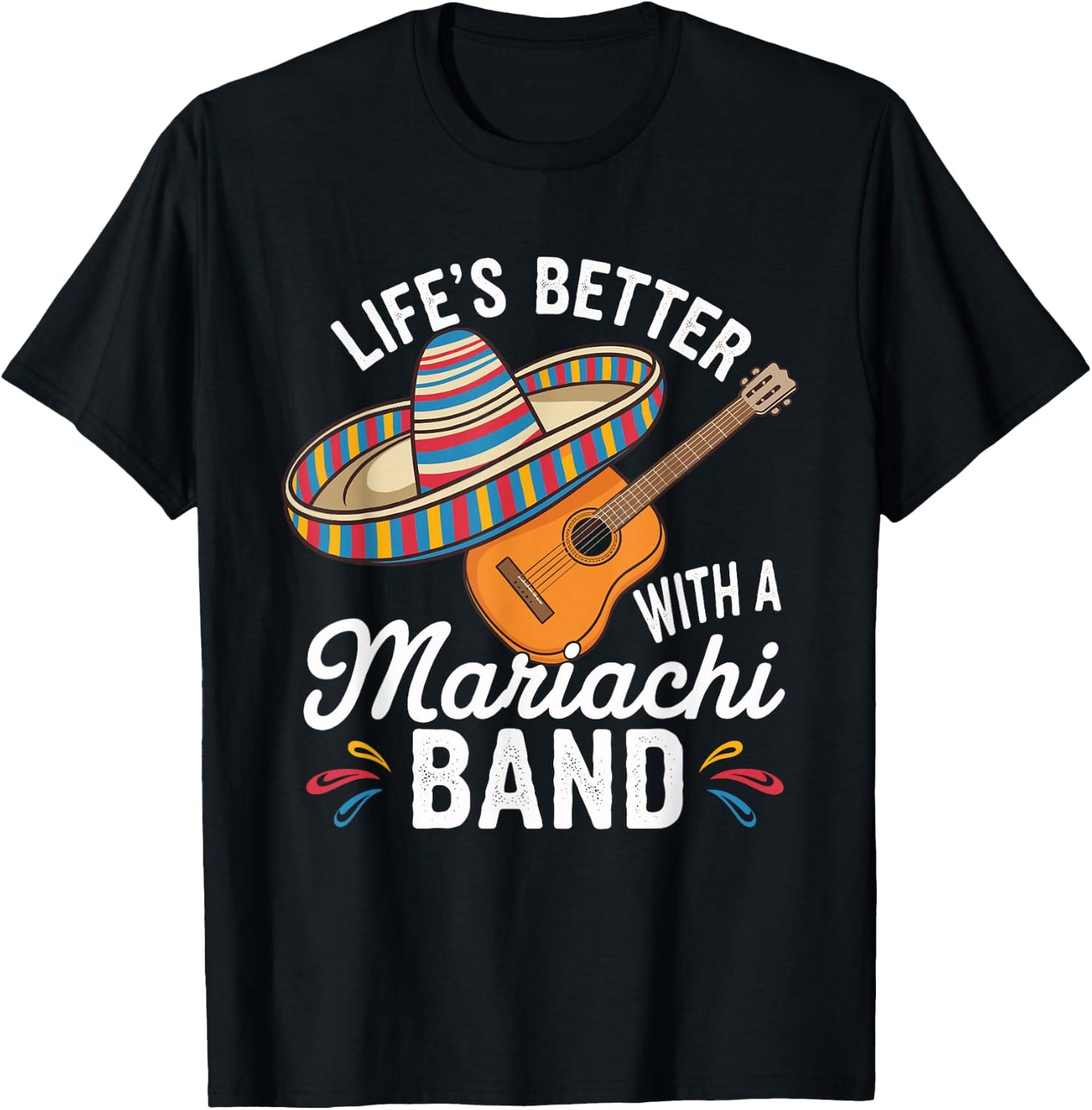 Traditional Mexican Cultural Music Mariachi Lover Fiesta T-Shirt - T-Shirt | Black