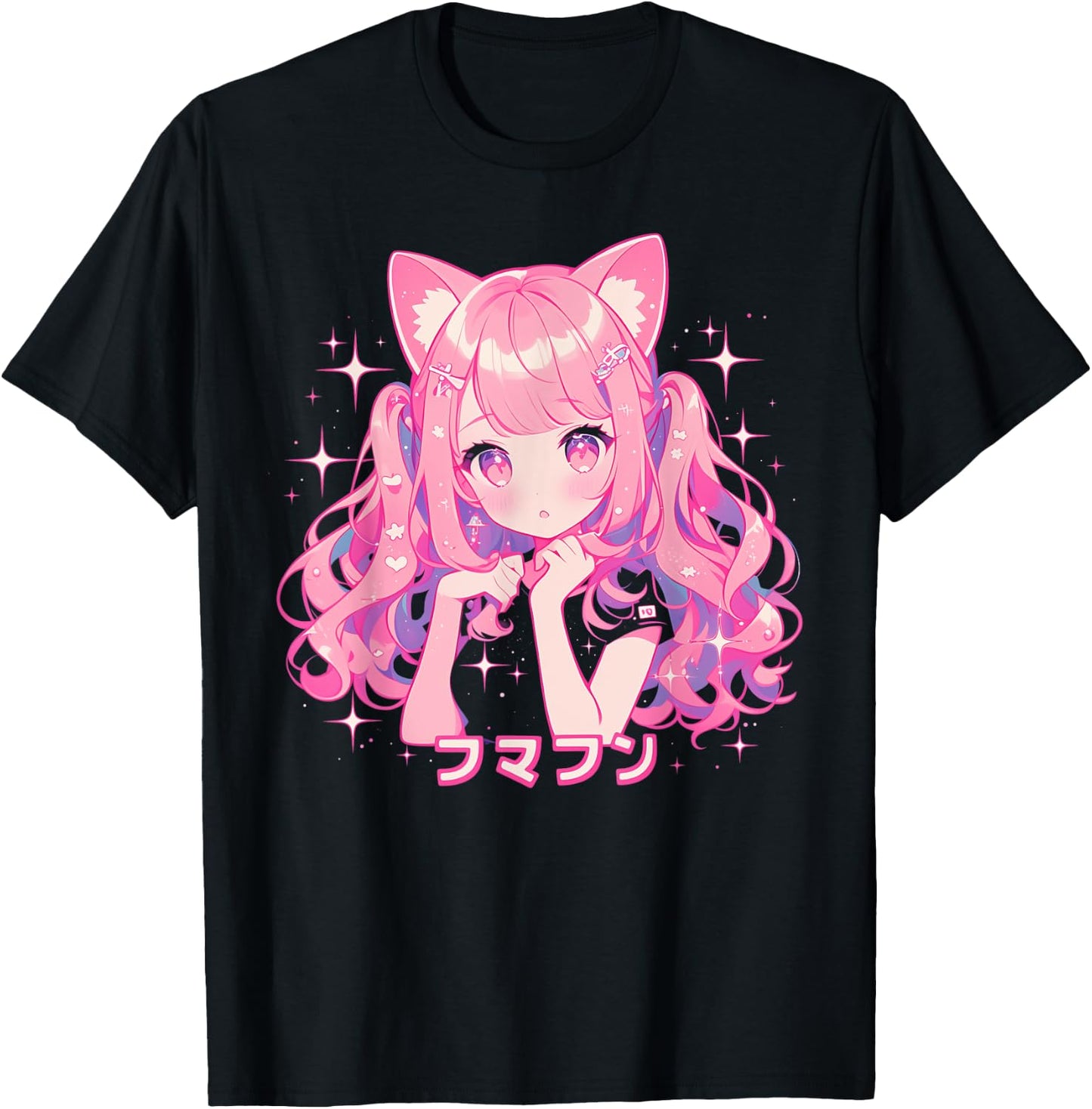 Goth Grunge Demon Anime Girl Waifu Horror Alt Aesthetic T-Shirt - T-Shirt | Black