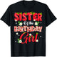 Sister Of The Birthday Girl Strawberry Berry Sweet One Two T-Shirt - T-Shirt | Black