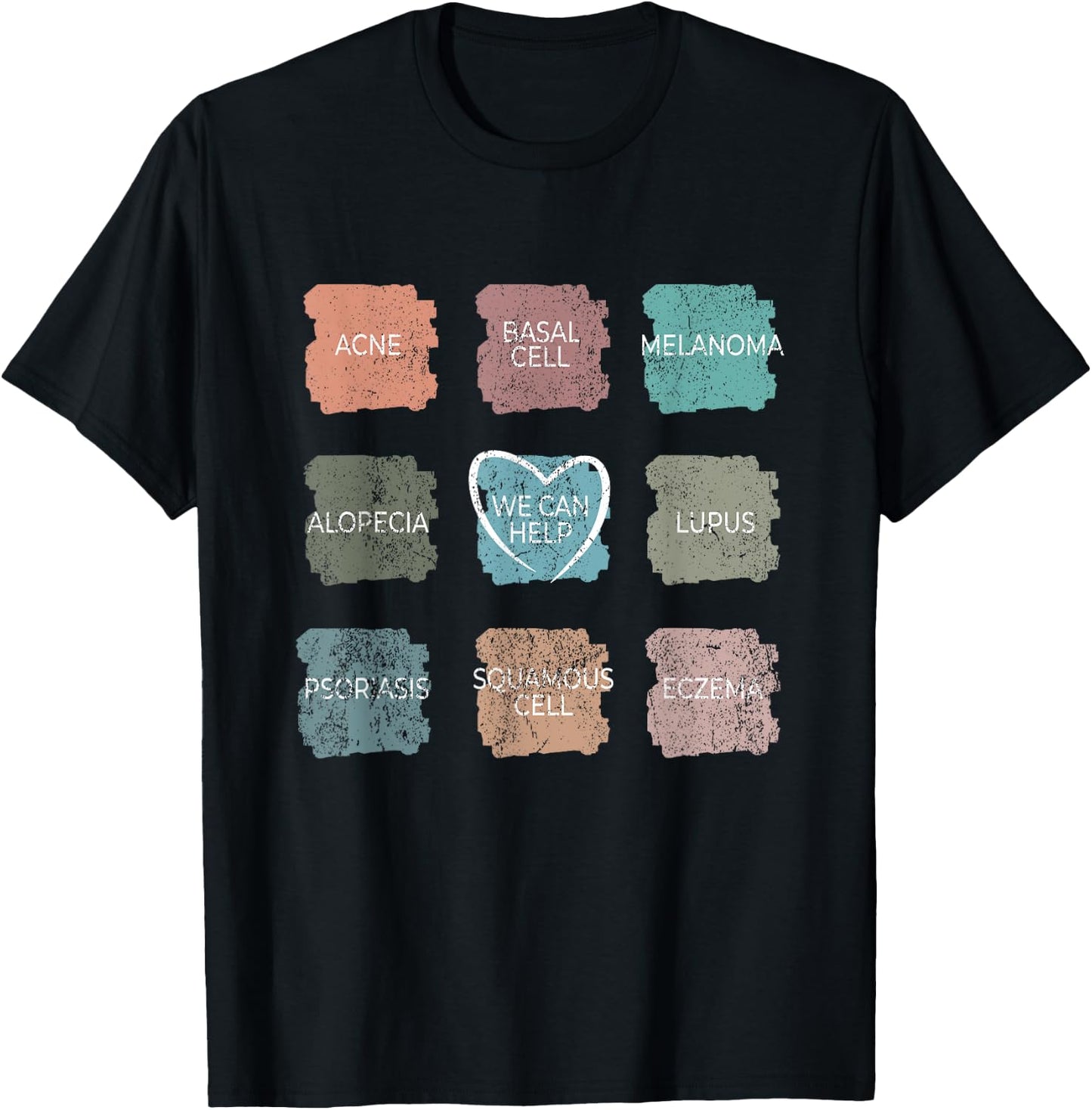 Vintage Dermatology Nurse - We Can Help Derm Dermatologist T-Shirt - T-Shirt | Black