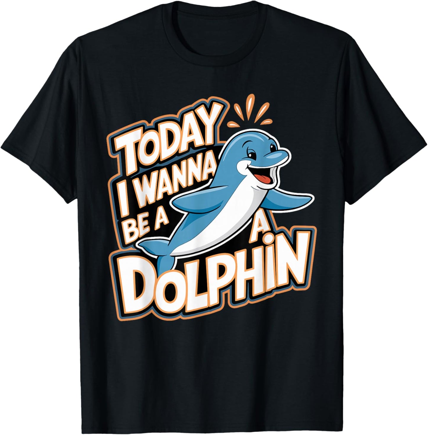 Dolphin Marine Animal Lovers Fun Sea Theme Party Ocean T-Shirt - T-Shirt | Black