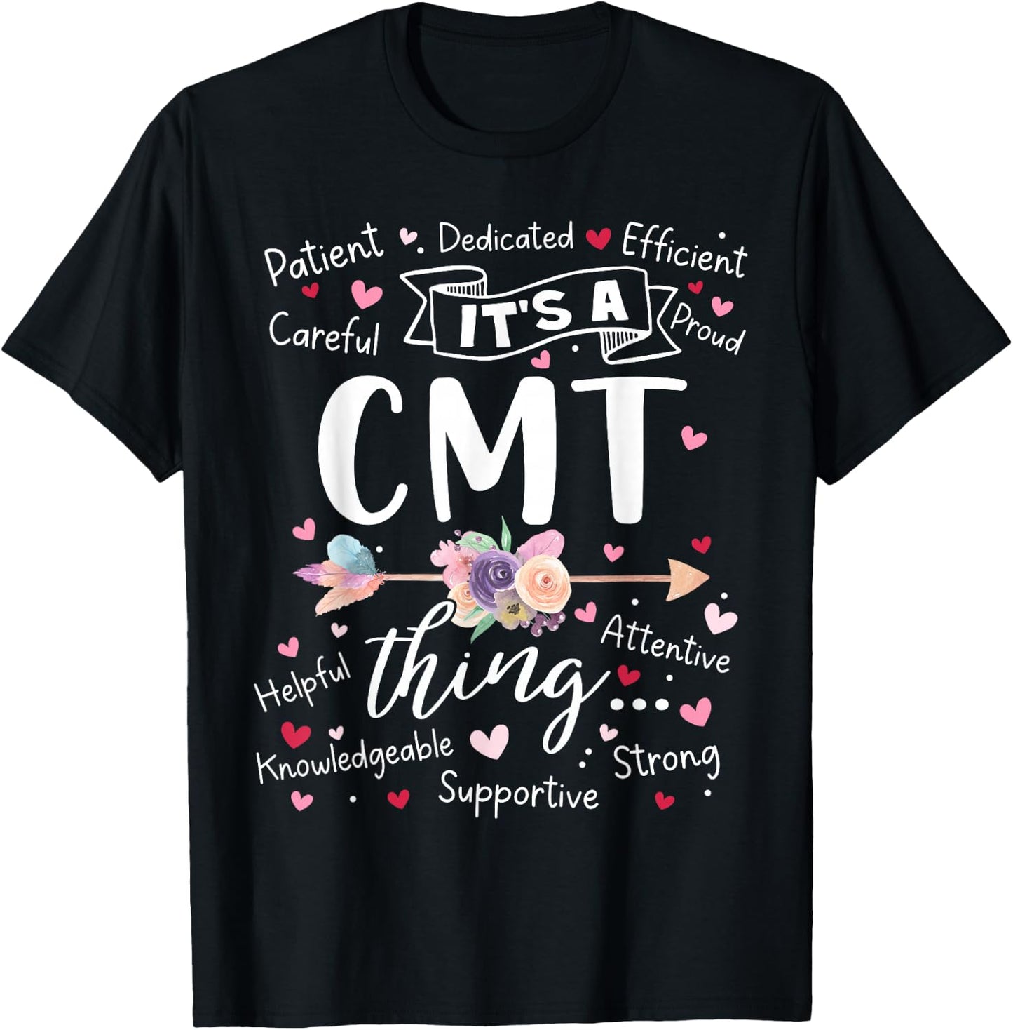 CMT Certified Medication Technician Squad Team Mother's Day T-Shirt - T-Shirt | Black