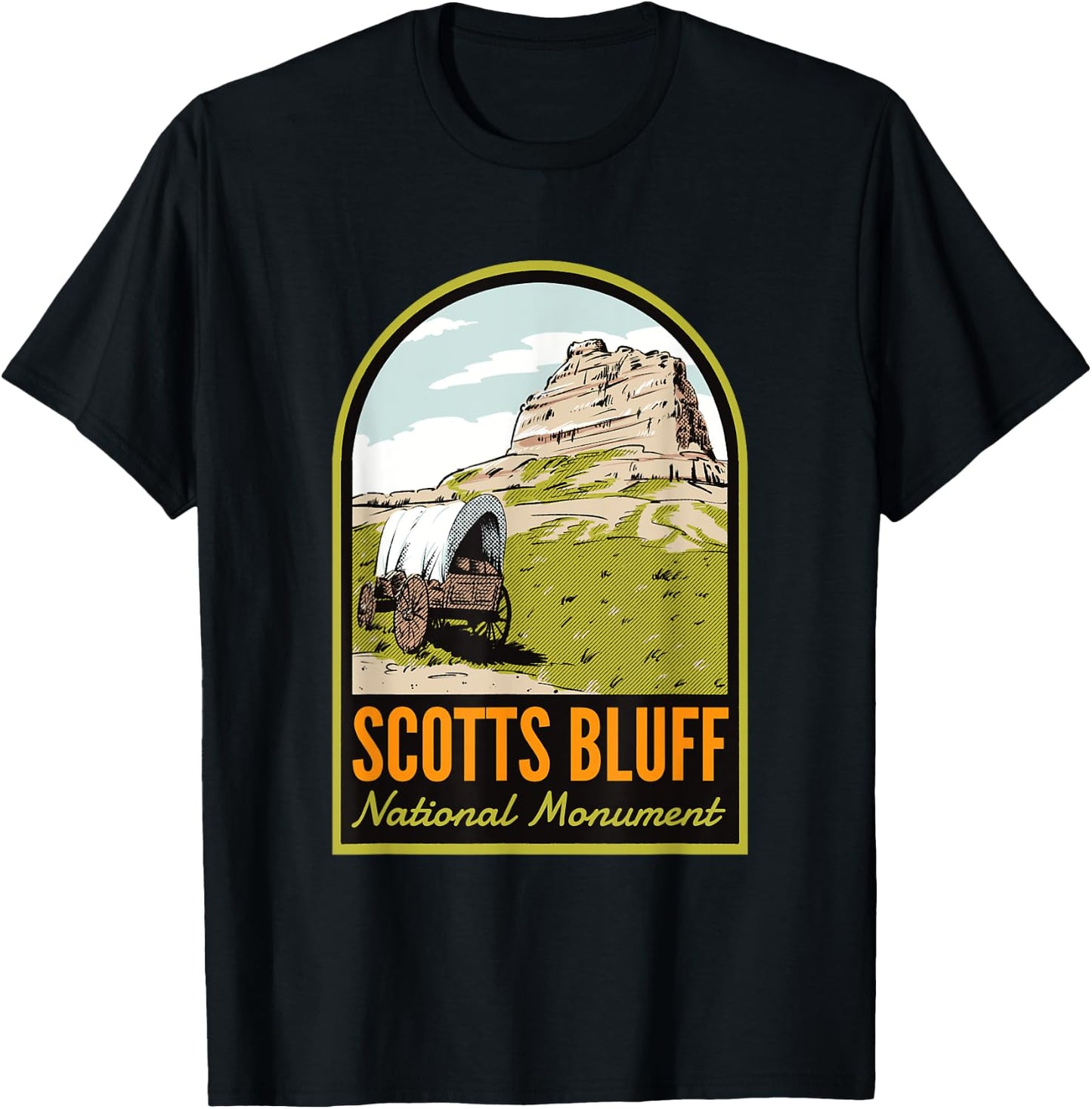Scotts Bluff National Monument Nebraska T-Shirt - T-Shirt | Black