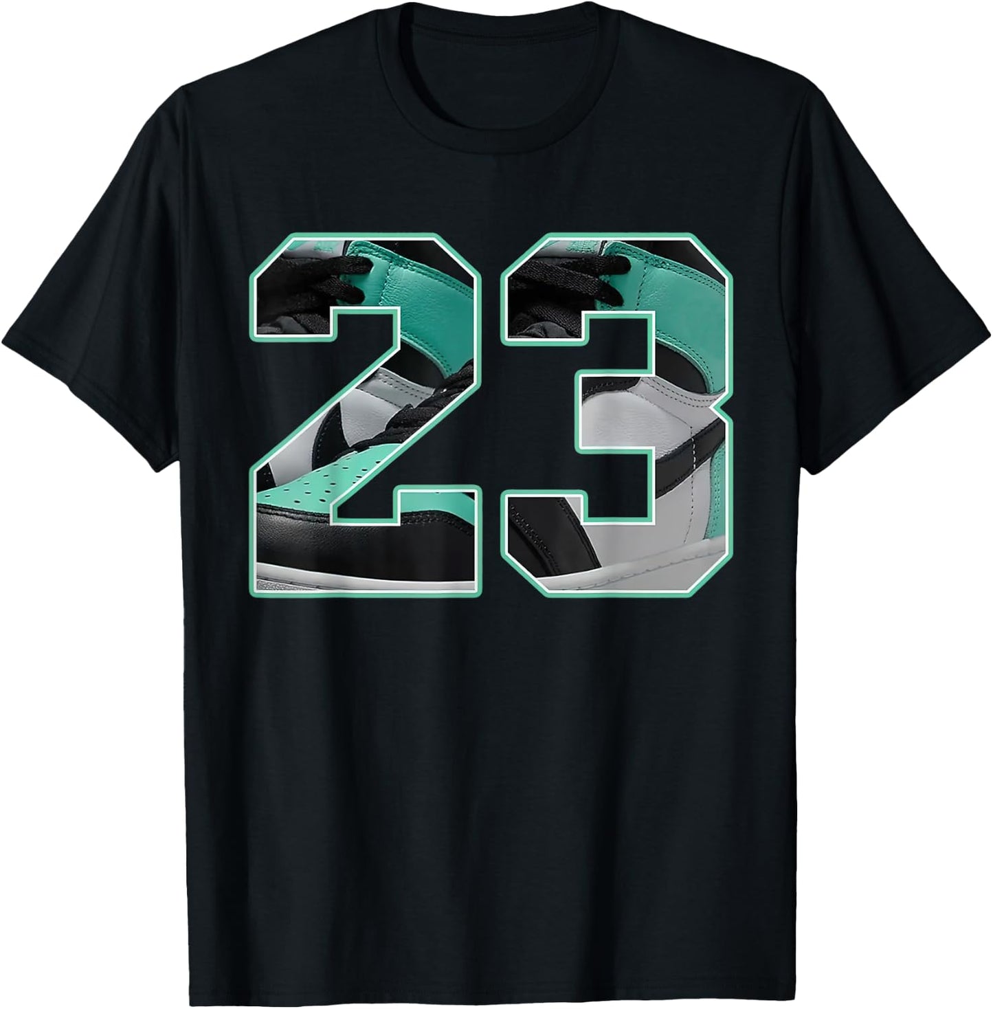 Number 23 Black Green Glow 3s Loser Lover Matching T-Shirt - T-Shirt | Black