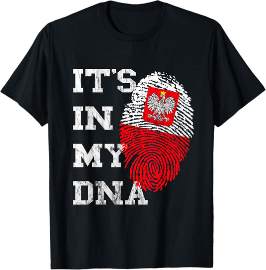 Es Ist In Meiner DNA Polska Genetics Polish Roots Poland T-Shirt - T-Shirt | Black