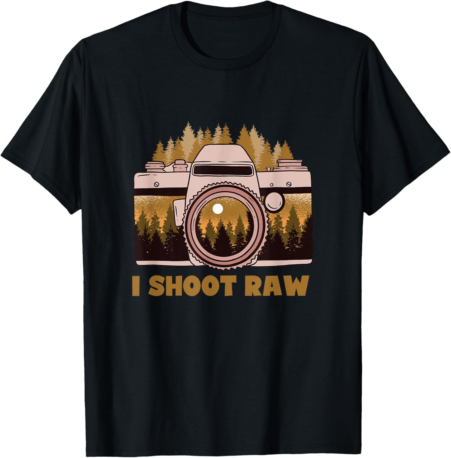 I Shoot Raw Nature Photography T-Shirt - T-Shirt | Black