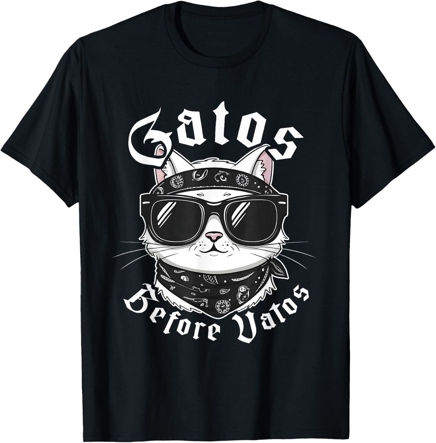 Gatos Before Vatos T-Shirt - T-Shirt | Black