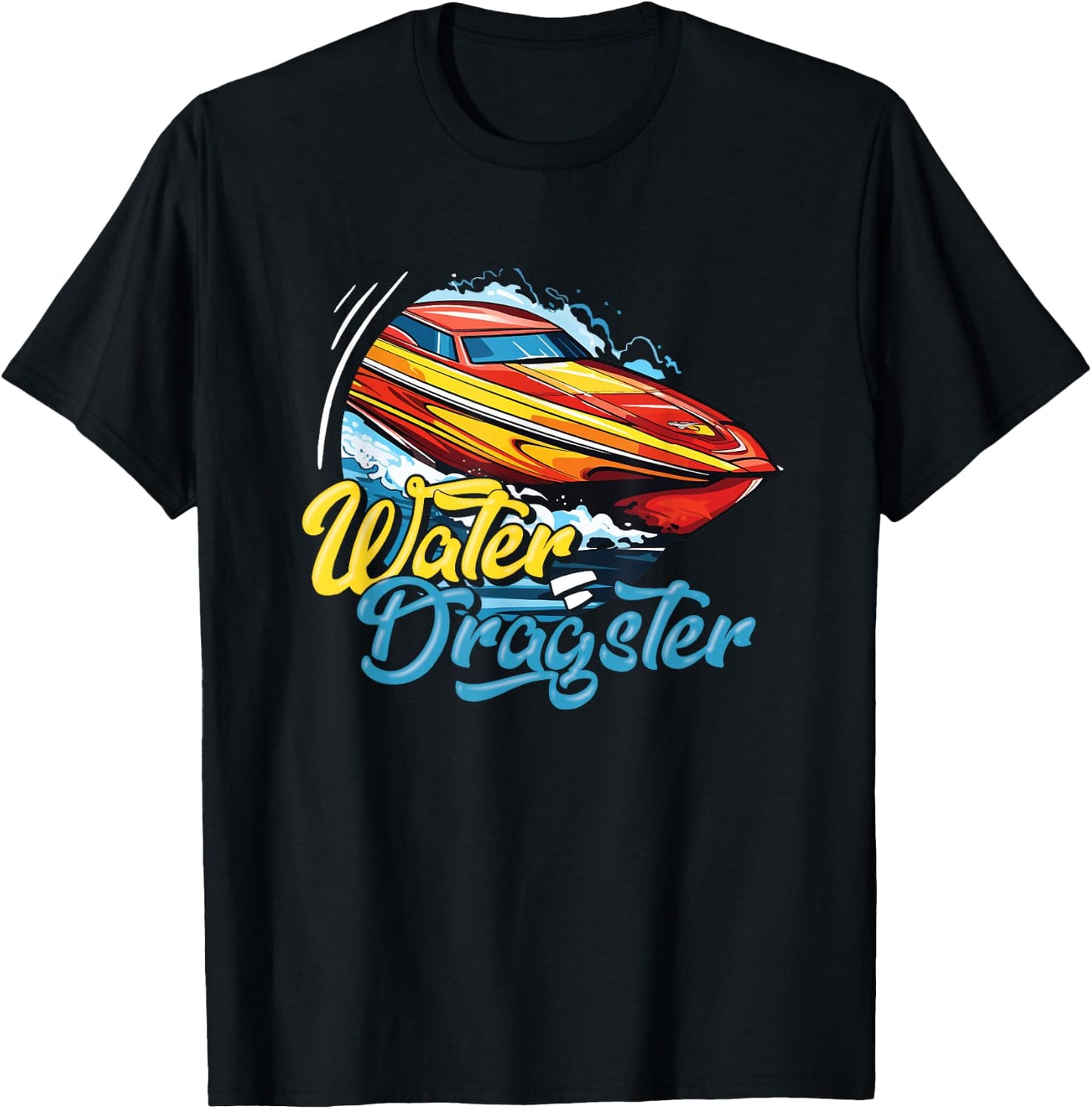 Speedboat Racing Motor Boating Funny Drag Boat Racing T-Shirt - T-Shirt | Black