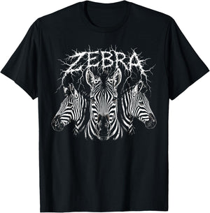 Zebra Heavy Metal 80s Animal Rock Music Concert Rock N Roll T-Shirt - T-Shirt | Black