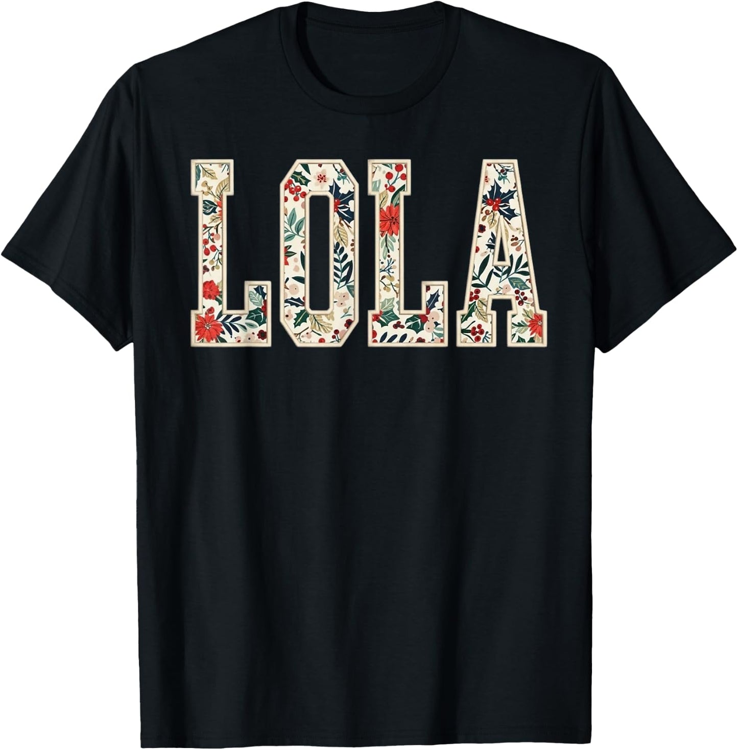 Lola Floral Flower Pinay Filipino Philippines Grandma Lola T-Shirt - T-Shirt | Black