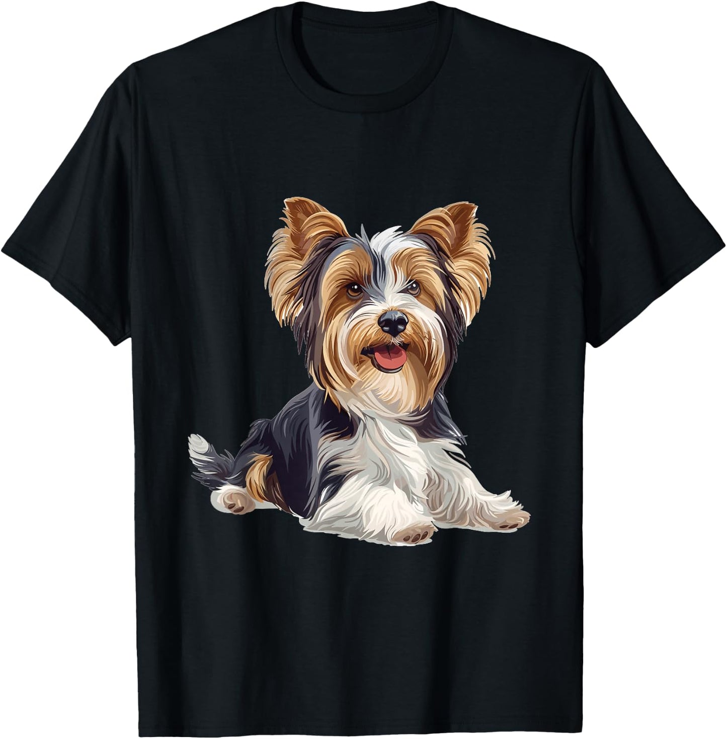 Biewer Terrier Dog Breed Graphic Men Women Kids T-Shirt - T-Shirt | Black
