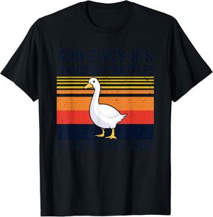 God Gives His Toughest Battles To His Silliest Goose Duck T-Shirt - T-Shirt | Black