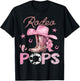 Rodeo Pops Pink Boots Coquette CowGirl Birthday Party T-Shirt - T-Shirt | Black
