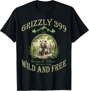 Queen Of The Teton Grizzly 399 Bear Wildlife Forest Preserve T-Shirt - T-Shirt | Black