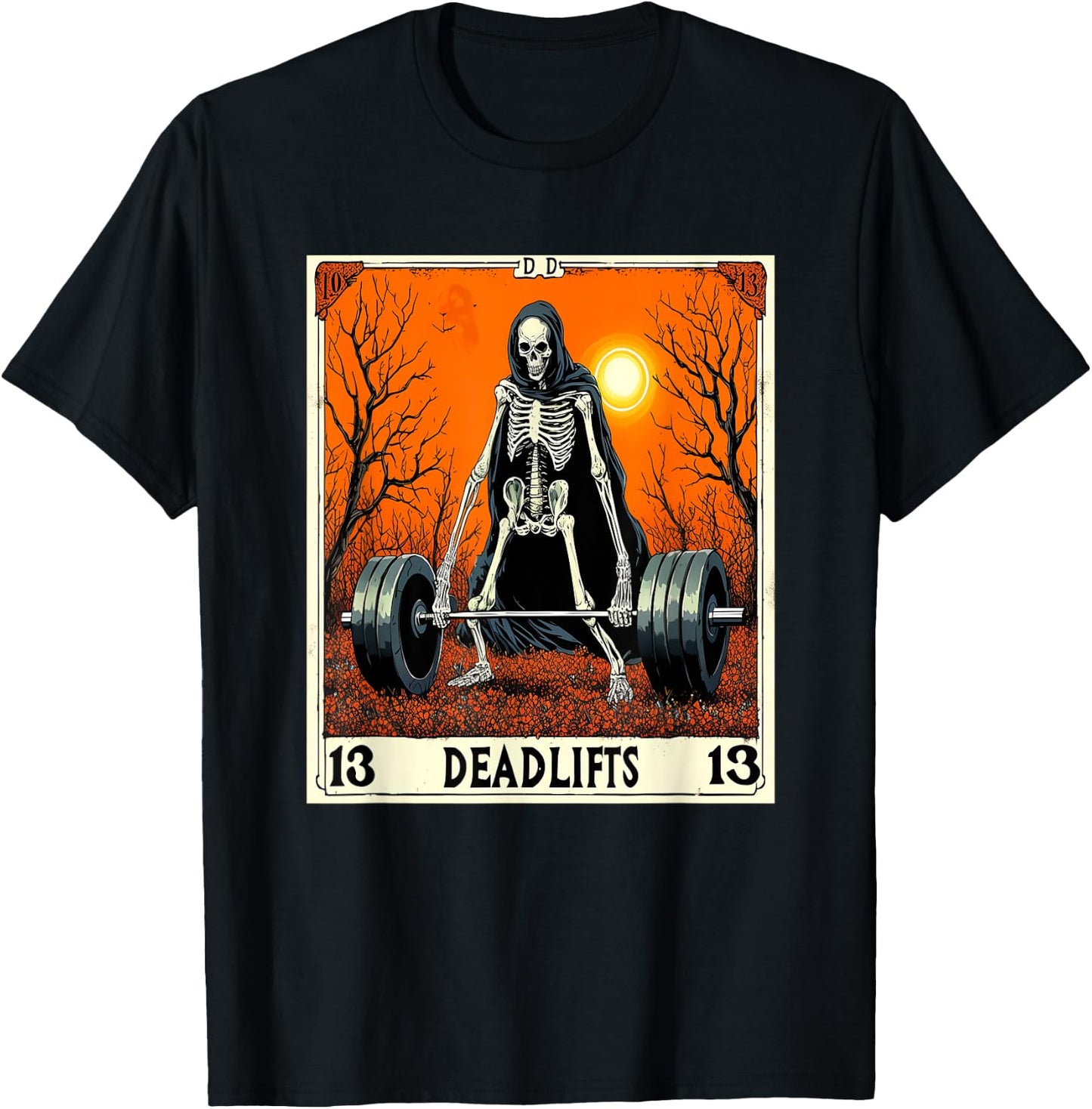 Lift of Death Tarot Deadlifts Gym Reaper's Workout 09Q36N T-Shirt - T-Shirt | Black