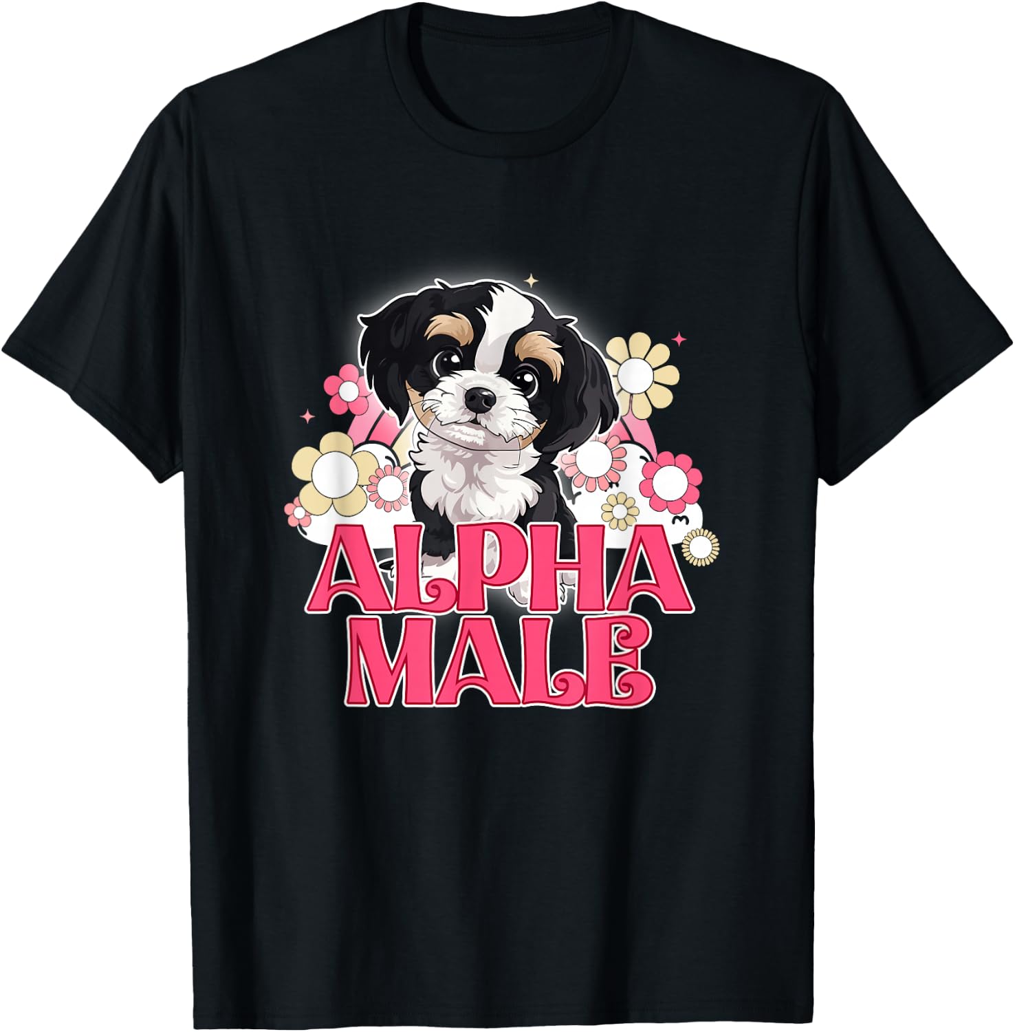 Alpha Male Dog Puppy Funny Women T-Shirt - T-Shirt | Black