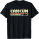 Retro Cancun Mexico Shark Souvenir Boys Girls T-Shirt - T-Shirt | Black