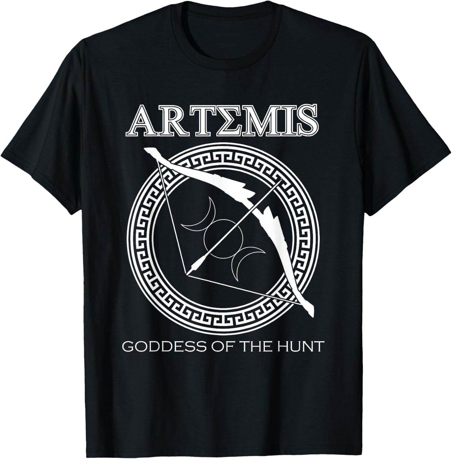Artemis Goddess of the Hunt Ancient Greek Mythologist T-Shirt - T-Shirt | Black