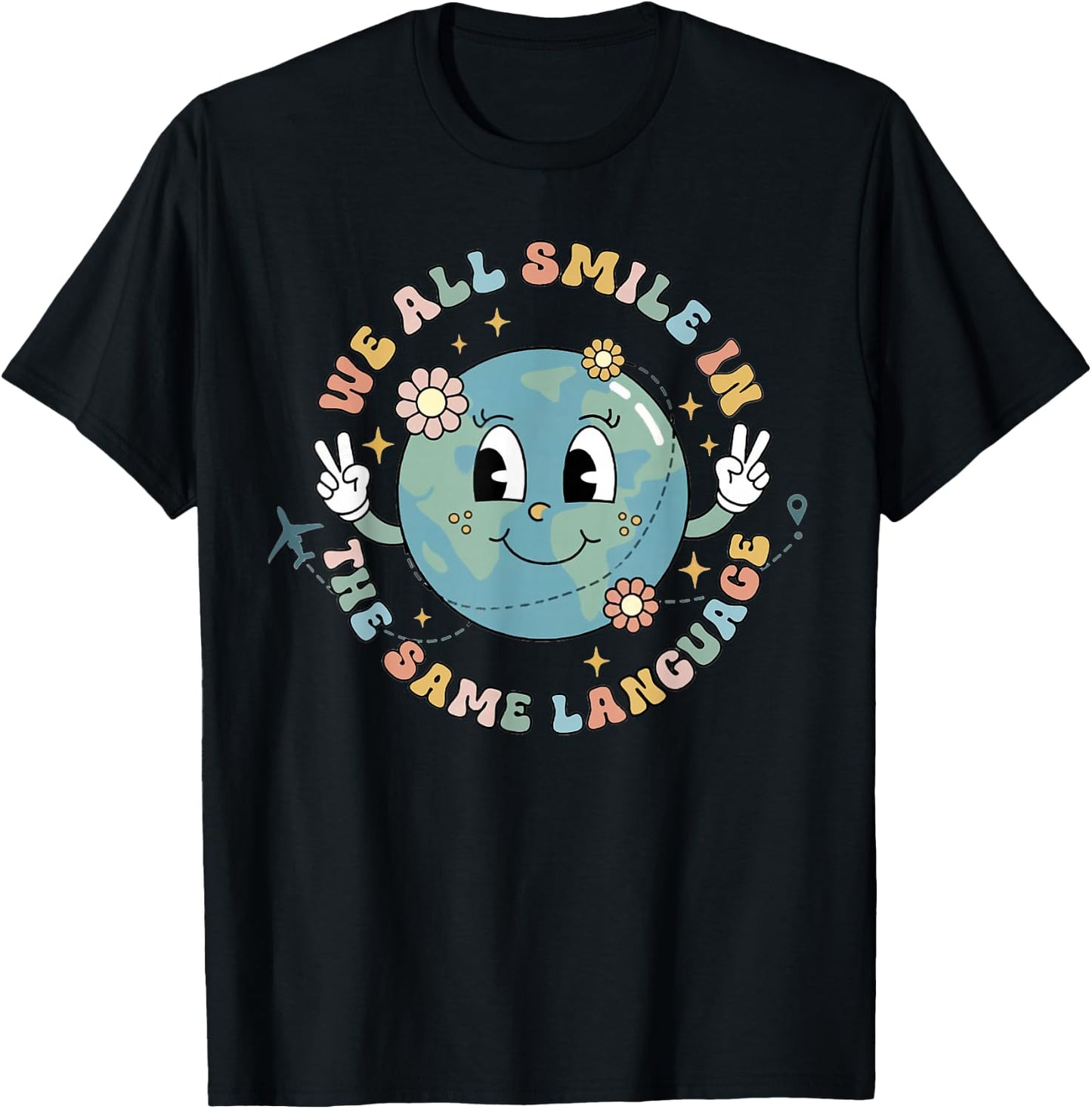 We All Smile in The Same Language ESL Multilingual Learner T-Shirt - T-Shirt | Black