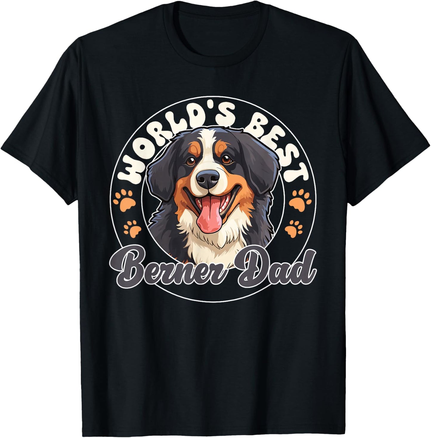Bernese Mountain Dog Dog World's Best Bernese Dad T-Shirt - T-Shirt | Black