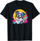 Funny Retro Vintage 80s Blue Merle Australian Shepherd Lover T-Shirt - T-Shirt | Black