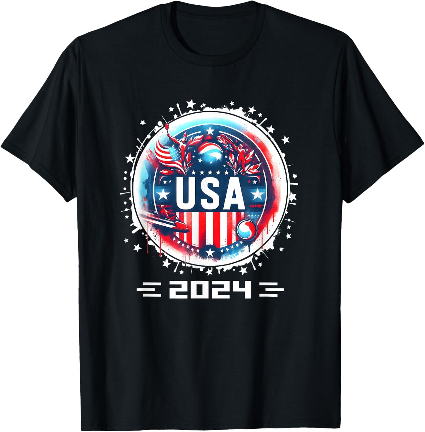 USA 2024 Go United States Sport USA Team 2024 USA T-Shirt - T-Shirt | Black