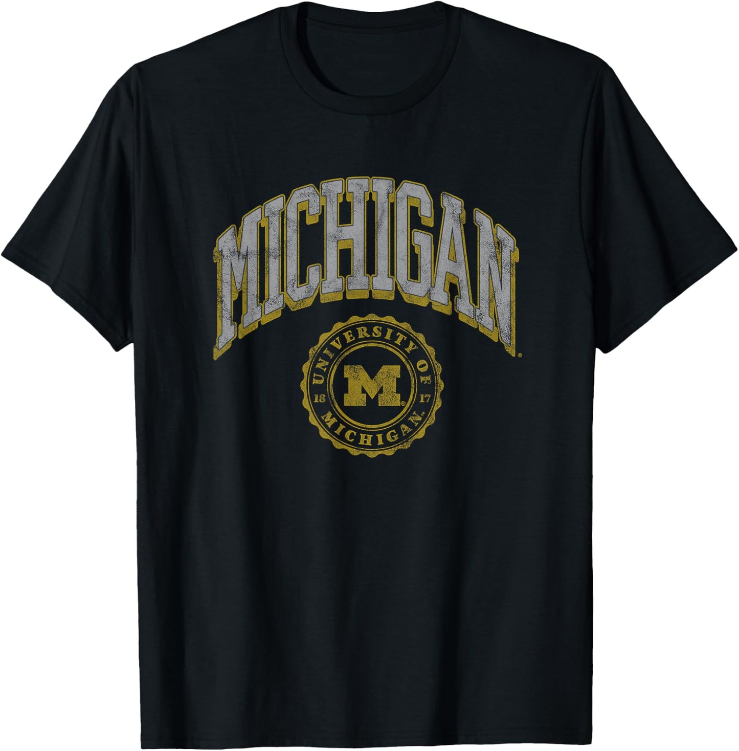 University of Michigan Wolverines U of M Classic Seal T-Shirt - T-Shirt | Black