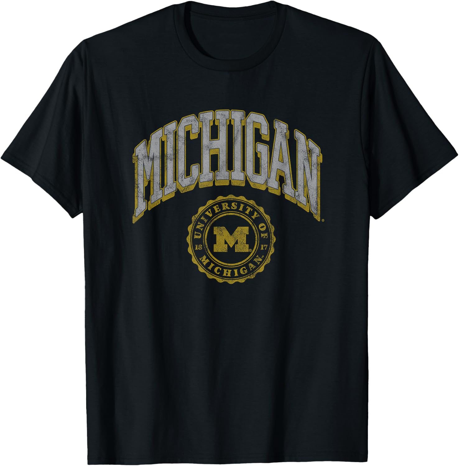 University of Michigan Wolverines U of M Classic Seal T-Shirt - T-Shirt | Black