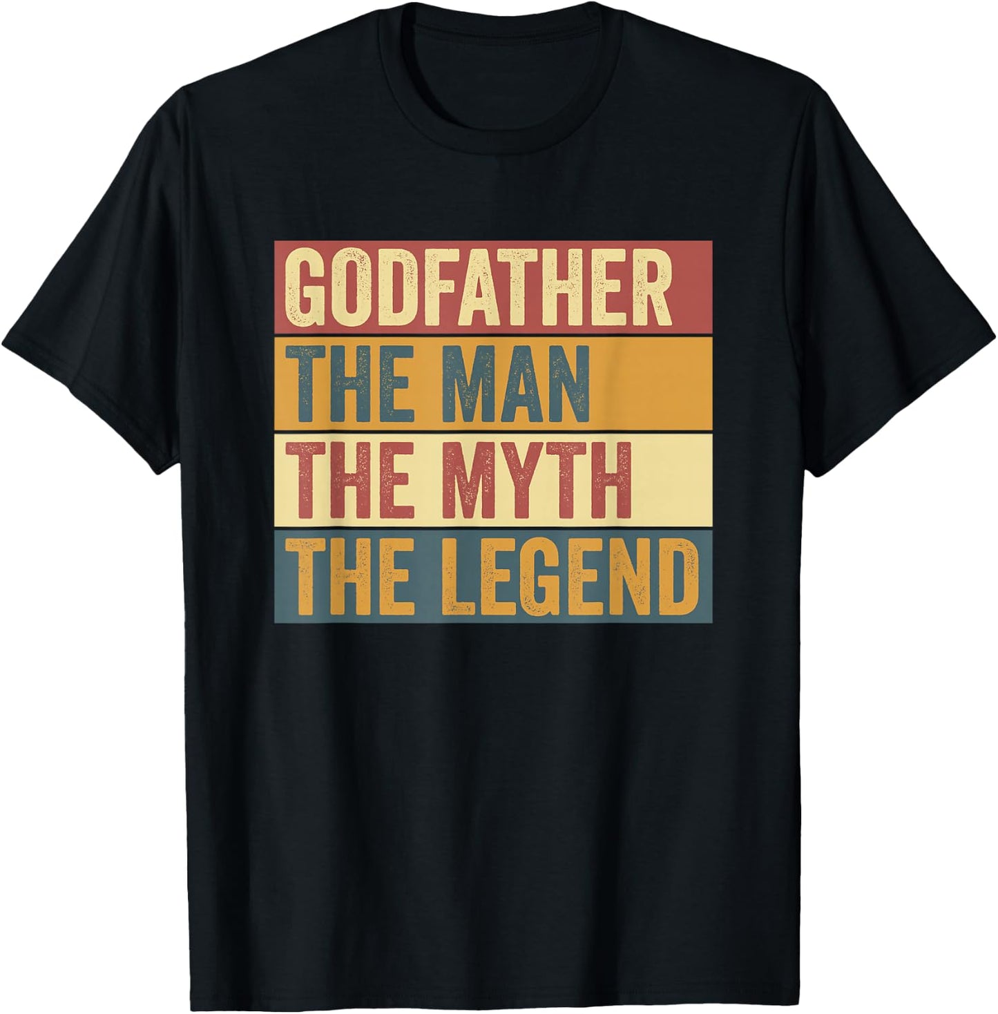 Funny Godfather Legend Saying T-Shirt - T-Shirt | Black