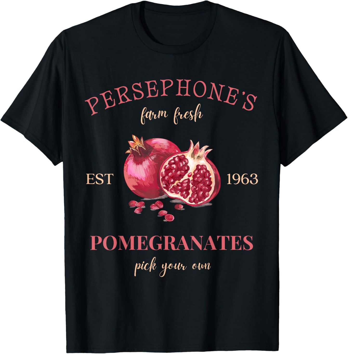 Persephone's Pomegranates Lover Ancient Greek Mythology T-Shirt - T-Shirt | Black